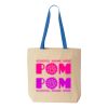 Natural Tote with Contrast-Color Handles Thumbnail