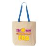 Natural Tote with Contrast-Color Handles Thumbnail