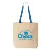 Natural Tote with Contrast-Color Handles Thumbnail