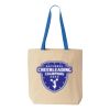 Natural Tote with Contrast-Color Handles Thumbnail