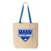 Natural Tote with Contrast-Color Handles Thumbnail