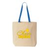 Natural Tote with Contrast-Color Handles Thumbnail