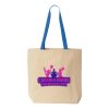 Natural Tote with Contrast-Color Handles Thumbnail