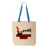 Natural Tote with Contrast-Color Handles Thumbnail