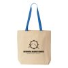 Natural Tote with Contrast-Color Handles Thumbnail