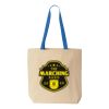 Natural Tote with Contrast-Color Handles Thumbnail