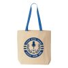 Natural Tote with Contrast-Color Handles Thumbnail