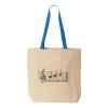 Natural Tote with Contrast-Color Handles Thumbnail