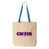 Natural Tote with Contrast-Color Handles Thumbnail