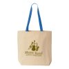 Natural Tote with Contrast-Color Handles Thumbnail