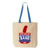 Natural Tote with Contrast-Color Handles Thumbnail