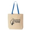 Natural Tote with Contrast-Color Handles Thumbnail