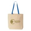 Natural Tote with Contrast-Color Handles Thumbnail