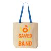 Natural Tote with Contrast-Color Handles Thumbnail