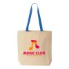 Natural Tote with Contrast-Color Handles Thumbnail