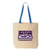 Natural Tote with Contrast-Color Handles Thumbnail