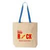Natural Tote with Contrast-Color Handles Thumbnail