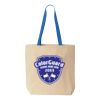 Natural Tote with Contrast-Color Handles Thumbnail