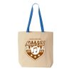 Natural Tote with Contrast-Color Handles Thumbnail
