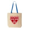 Natural Tote with Contrast-Color Handles Thumbnail