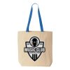 Natural Tote with Contrast-Color Handles Thumbnail
