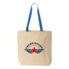 Natural Tote with Contrast-Color Handles Thumbnail