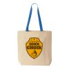 Natural Tote with Contrast-Color Handles Thumbnail