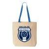 Natural Tote with Contrast-Color Handles Thumbnail