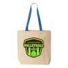 Natural Tote with Contrast-Color Handles Thumbnail
