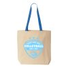 Natural Tote with Contrast-Color Handles Thumbnail