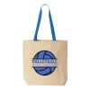 Natural Tote with Contrast-Color Handles Thumbnail