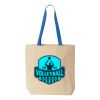Natural Tote with Contrast-Color Handles Thumbnail