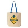 Natural Tote with Contrast-Color Handles Thumbnail