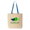 Natural Tote with Contrast-Color Handles Thumbnail