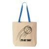 Natural Tote with Contrast-Color Handles Thumbnail
