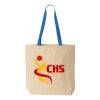 Natural Tote with Contrast-Color Handles Thumbnail