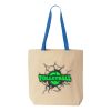 Natural Tote with Contrast-Color Handles Thumbnail