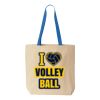 Natural Tote with Contrast-Color Handles Thumbnail