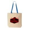 Natural Tote with Contrast-Color Handles Thumbnail