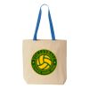 Natural Tote with Contrast-Color Handles Thumbnail