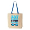 Natural Tote with Contrast-Color Handles Thumbnail