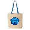 Natural Tote with Contrast-Color Handles Thumbnail