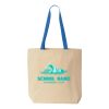 Natural Tote with Contrast-Color Handles Thumbnail