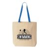 Natural Tote with Contrast-Color Handles Thumbnail