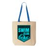 Natural Tote with Contrast-Color Handles Thumbnail
