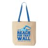 Natural Tote with Contrast-Color Handles Thumbnail