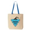 Natural Tote with Contrast-Color Handles Thumbnail