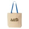Natural Tote with Contrast-Color Handles Thumbnail