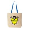 Natural Tote with Contrast-Color Handles Thumbnail