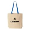 Natural Tote with Contrast-Color Handles Thumbnail